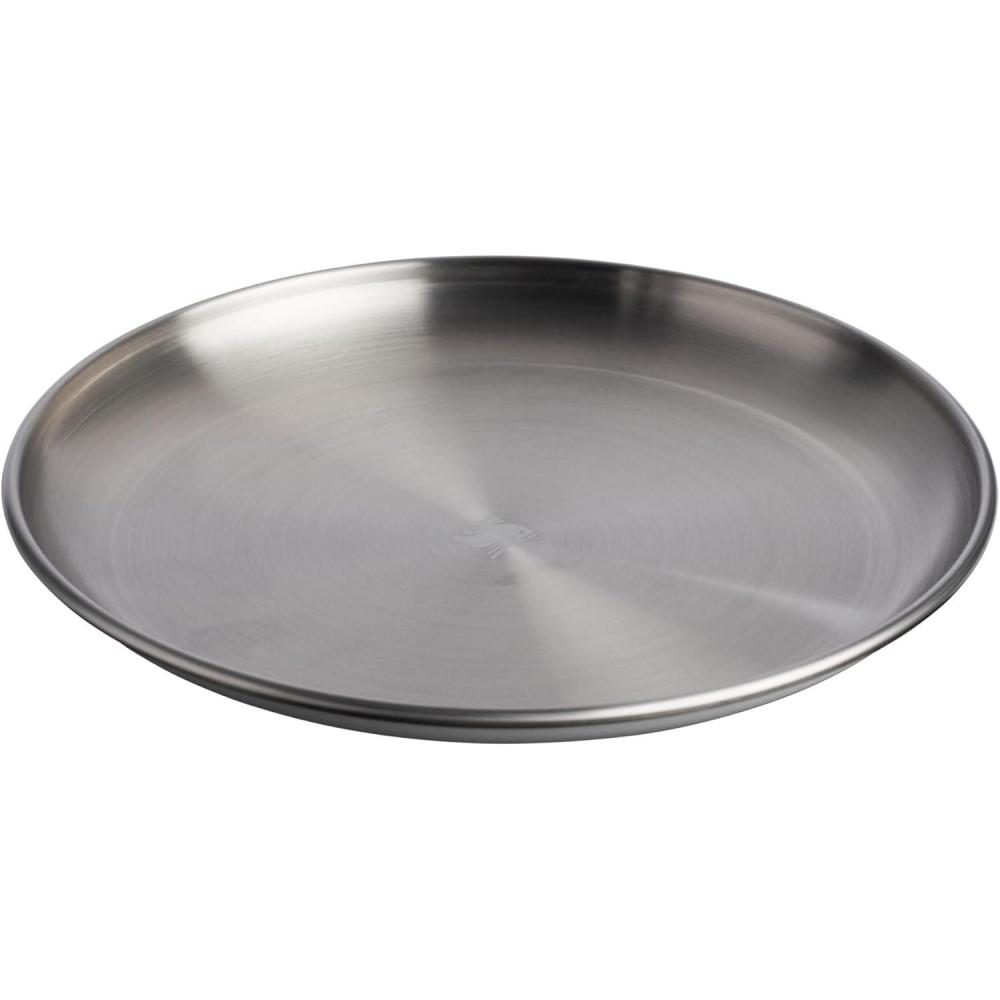 imageSTANLEY Wildfare Pro Stainless Steel Plate  8 in Stackable Plate  Packable Outdoor Dishware  Camping Essentials for Your Camp Kitchen  BPAFree  Pale Pebble amp Stone8inch3 23ounce Pack of 12