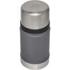 STANLEY Vacuum Insulated Large Food Jar, 18/8 Stainless Steel Food Jar for Cold and Hot Food, Soup Thermos with Leak Proof Lid Doubles as Cup, Wide Mouth Food Thermos(Charcoal)