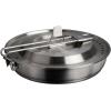 STANLEY Wildfare Pro 15-Piece Stainless Steel Fry Pan Cook Set | 8.75 in Fry Pan with Fold & Lock Handle | Plates and Utensils | Camping Essentials for Your Camp Kitchen | BPA-Free(Pale Pebble + Stone)