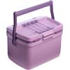 Stanley Adventure Outdoor Cooler 30 qt | Heavy Duty Outdoor Camping Cooler with Easy Carry Side Handles | 4 Days Cooling Ice Chest for 40 Cans | Flat Top Doubles as Seat | BPA-Free | Pool(Lilac)