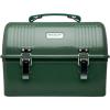 Stanley Classic Lunch Box 10 qt | Vintage Metal Lunchbox | Durable Meal Container with Handle and Latch | Stores Food, Drinks, Thermos, Water Bottle(Hammertone Green)