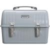 Stanley Classic Lunch Box 10 qt | Vintage Metal Lunchbox | Durable Meal Container with Handle and Latch | Stores Food, Drinks, Thermos, Water Bottle(Hammertone Silver)