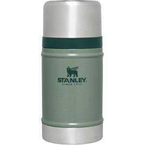 STANLEY Vacuum Insulated Large Food Jar, 18/8 Stainless Steel Food Jar for Cold and Hot Food, Soup Thermos with Leak Proof Lid Doubles as Cup, Wide Mouth Food Thermos(Hammertone Green)