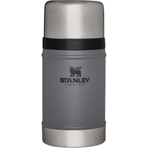 STANLEY Vacuum Insulated Large Food Jar, 18/8 Stainless Steel Food Jar for Cold and Hot Food, Soup Thermos with Leak Proof Lid Doubles as Cup, Wide Mouth Food Thermos(Charcoal)
