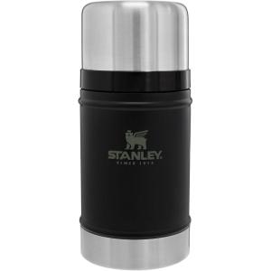 STANLEY Vacuum Insulated Large Food Jar, 18/8 Stainless Steel Food Jar for Cold and Hot Food, Soup Thermos with Leak Proof Lid Doubles as Cup, Wide Mouth Food Thermos(Matte Black)