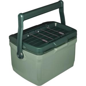 Stanley Adventure Outdoor Cooler 30 qt | Heavy Duty Outdoor Camping Cooler with Easy Carry Side Handles | 4 Days Cooling Ice Chest for 40 Cans | Flat Top Doubles as Seat | BPA-Free | Pool(Stanley Green)