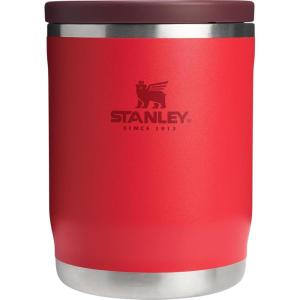 Stanley Adventure To-Go Food Jar | Vacuum Insulated Thermos Food Container | Wide Mouth Screw On Lid | Packable for Travel | Stainless Steel with Leakproof Lid | BPA-Free(Chili Red)