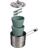 Stanley Wildfare Go Two Bowl Mess Kit | 8pc Portable Pot & Cookware Set | 1.25qt Stainless Steel Pot w/Locking Handle, Lid, 2 Bowls & Sporks(Shale + Charcoal)