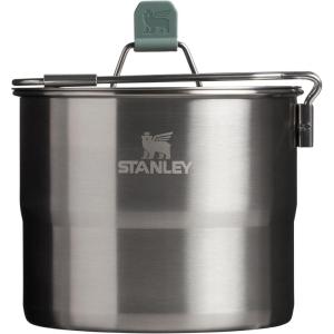 Stanley Wildfare Go Two Bowl Mess Kit | 8pc Portable Pot & Cookware Set | 1.25qt Stainless Steel Pot w/Locking Handle, Lid, 2 Bowls & Sporks(Shale + Charcoal)