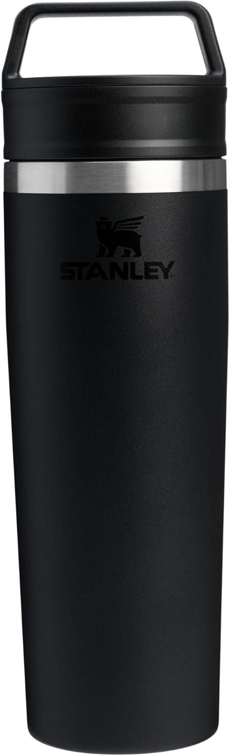 imageSTANLEY Cafe To Go Travel Mug 16 oz Leakproof TwoPart Drink Through Lid Tumbler Cup for Coffee Tea and Drinks Insulated Stainless Steel Coffee Mug BPAFree Cream GlossBlack 20