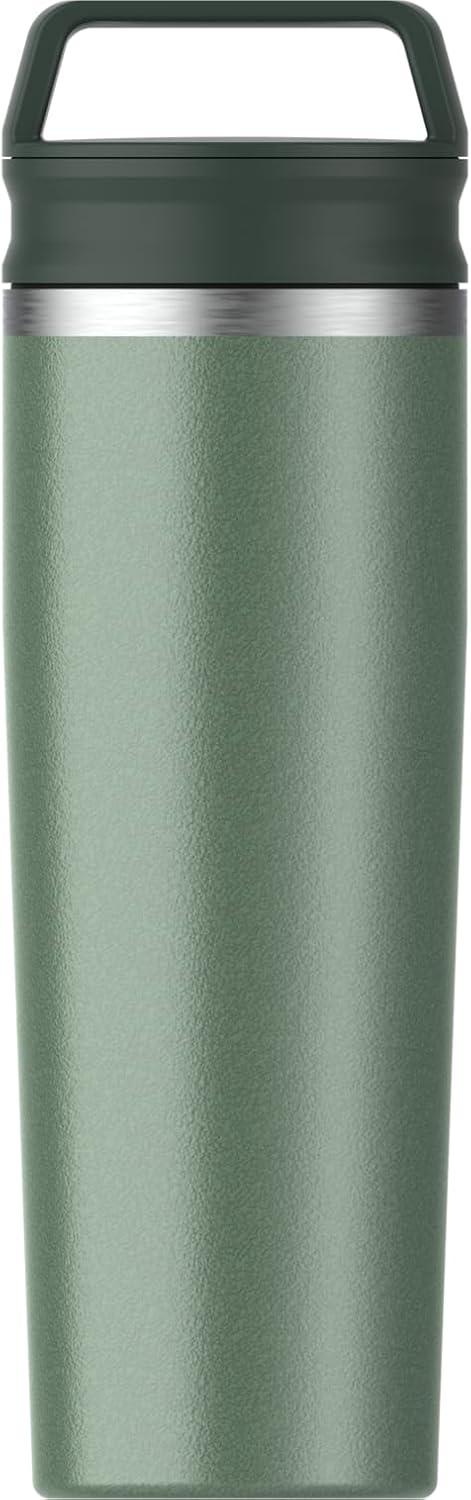 imageSTANLEY Cafe To Go Travel Mug 16 oz Leakproof TwoPart Drink Through Lid Tumbler Cup for Coffee Tea and Drinks Insulated Stainless Steel Coffee Mug BPAFree Cream GlossHammertone Green