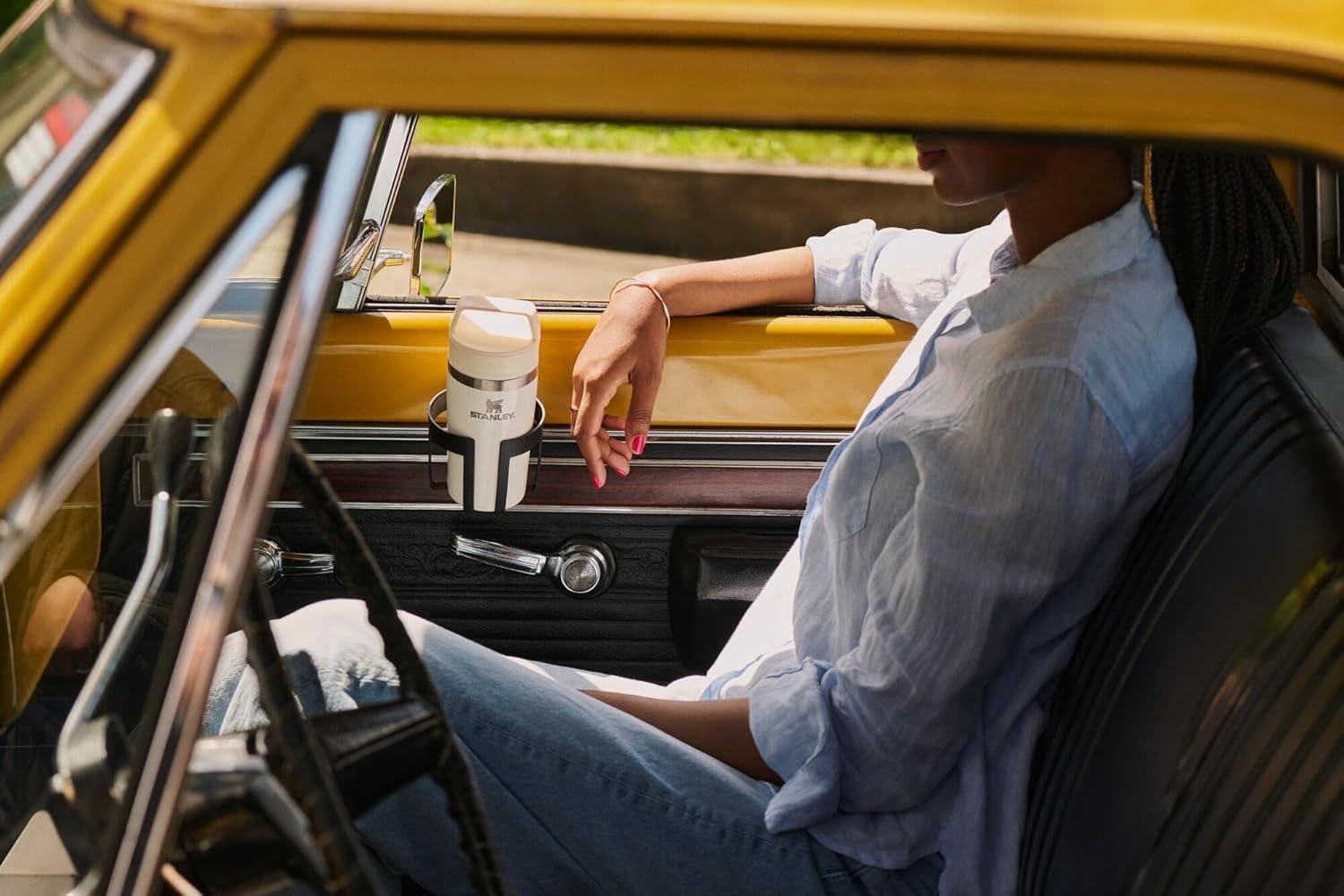 imageSTANLEY Cafe To Go Travel Mug 16 oz Leakproof TwoPart Drink Through Lid Tumbler Cup for Coffee Tea and Drinks Insulated Stainless Steel Coffee Mug BPAFree Cream GlossFrost