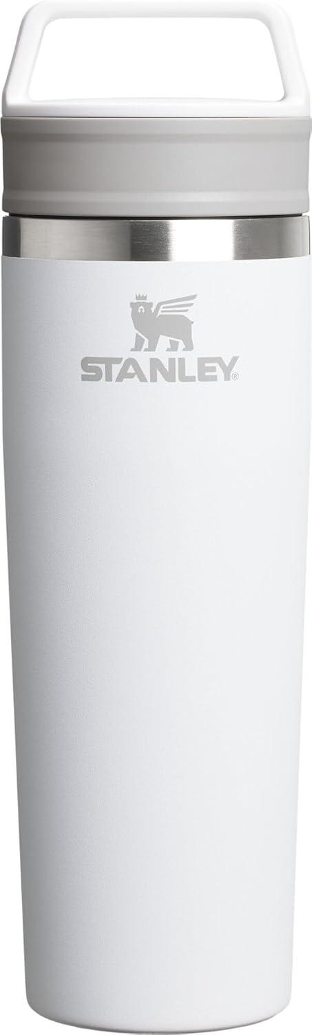 imageSTANLEY Cafe To Go Travel Mug 16 oz Leakproof TwoPart Drink Through Lid Tumbler Cup for Coffee Tea and Drinks Insulated Stainless Steel Coffee Mug BPAFree Cream GlossFrost