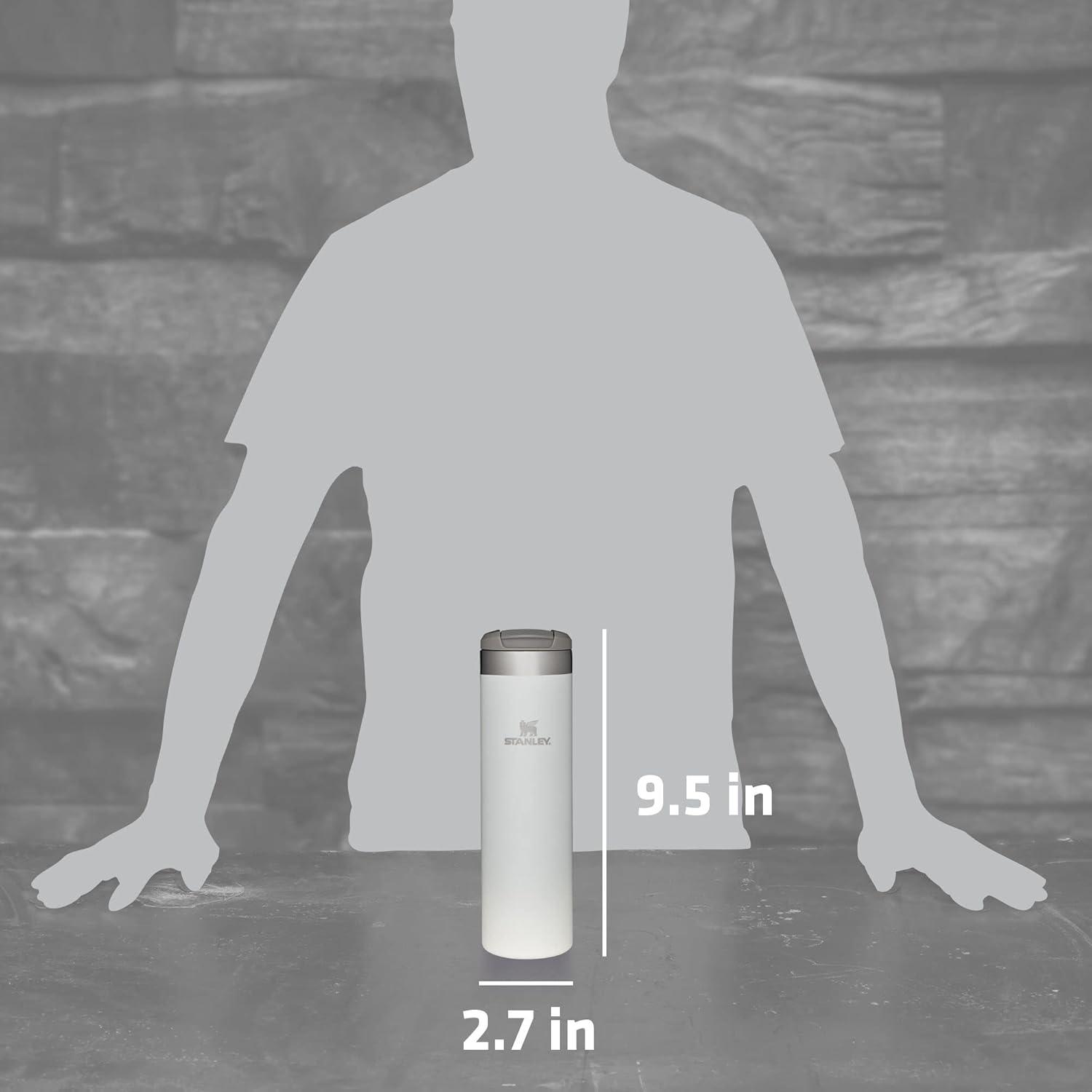 imageStanley AeroLight Transit Bottle 16 oz Locking Drink Through Lid Leak Resistant Water Bottle or Coffee Travel Mug Lightweight Insulated Stainless Steel BPAFree Rose QuartzCloud