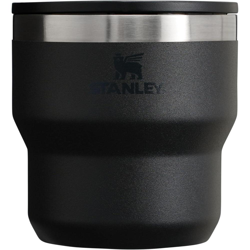 imageSTANLEY StayHot Stacking Camp Cup 10 oz  Press In Drink Through Lid  Cup for Coffee Tea and Drinks  Insulated Stainless Steel Coffee Mug  BPAFreeBlack 20