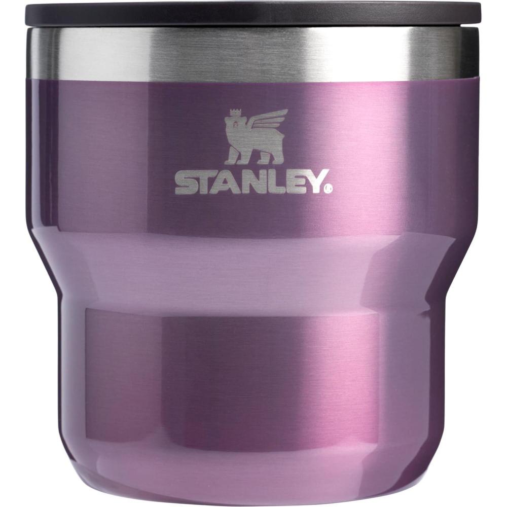 imageSTANLEY StayHot Stacking Camp Cup 10 oz Press In Drink Through Lid Cup for Coffee Tea and Drinks Insulated Stainless Steel Coffee Mug BPAFreeWisteria Shine