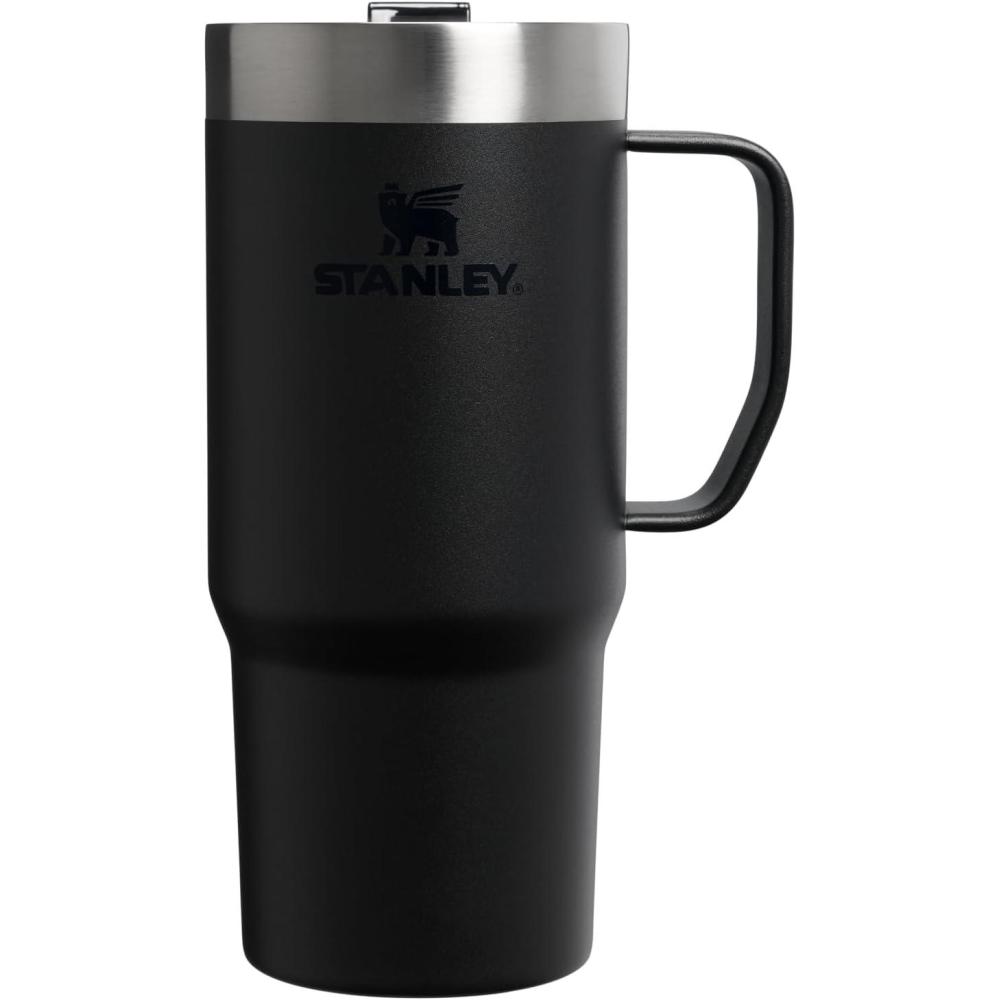 imageSTANLEY The Everyday Suburban Mug  16 oz  Drink Through Lid  Cup for Coffee Tea and Drinks  Insulated Stainless Steel Coffee Mug  BPAFree  Rose QuartzBlack 20