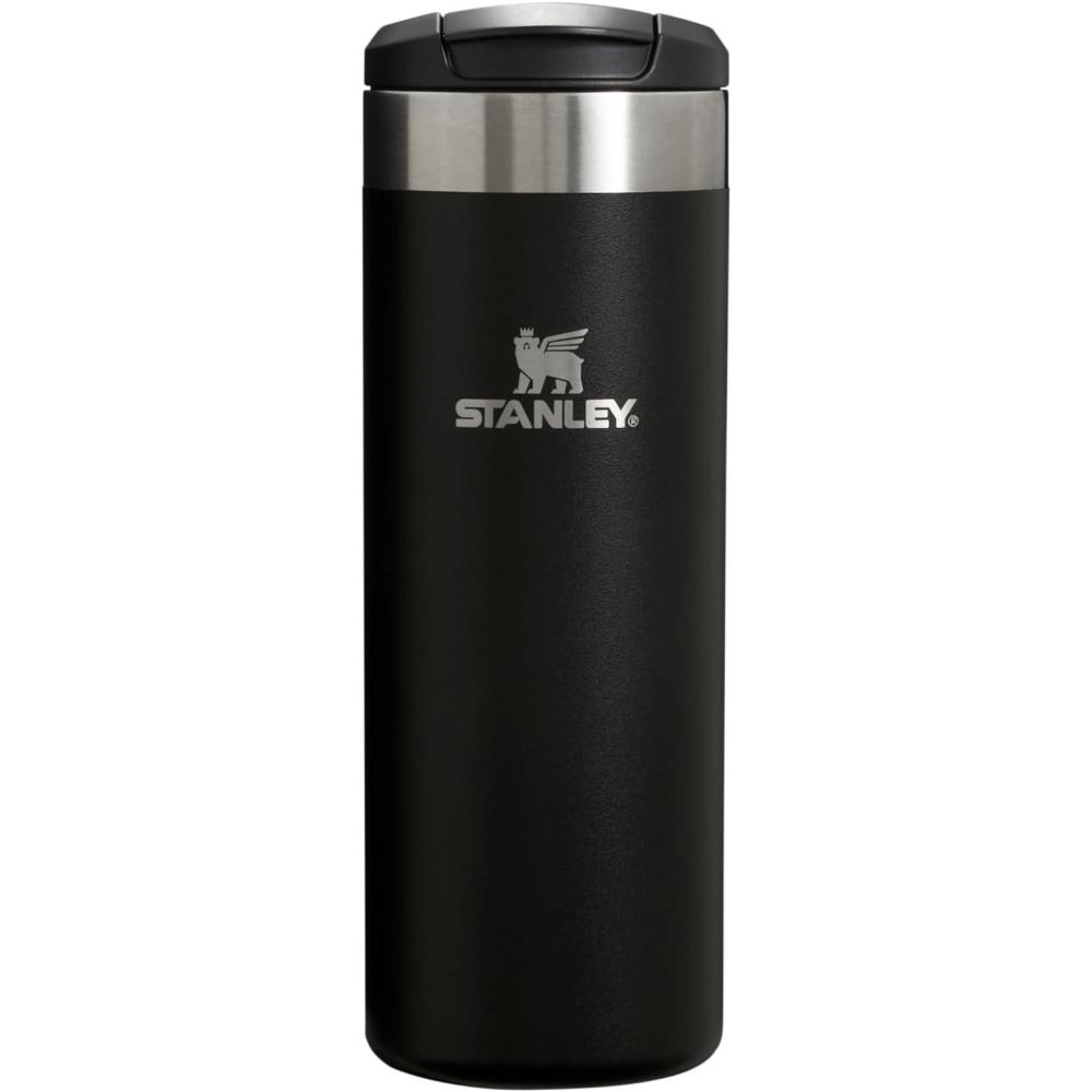 imageStanley AeroLight Transit Bottle 16 oz  Locking Drink Through Lid  Leak Resistant Water Bottle or Coffee Travel Mug  Lightweight Insulated Stainless Steel  BPAFree  Rose QuartzBlack