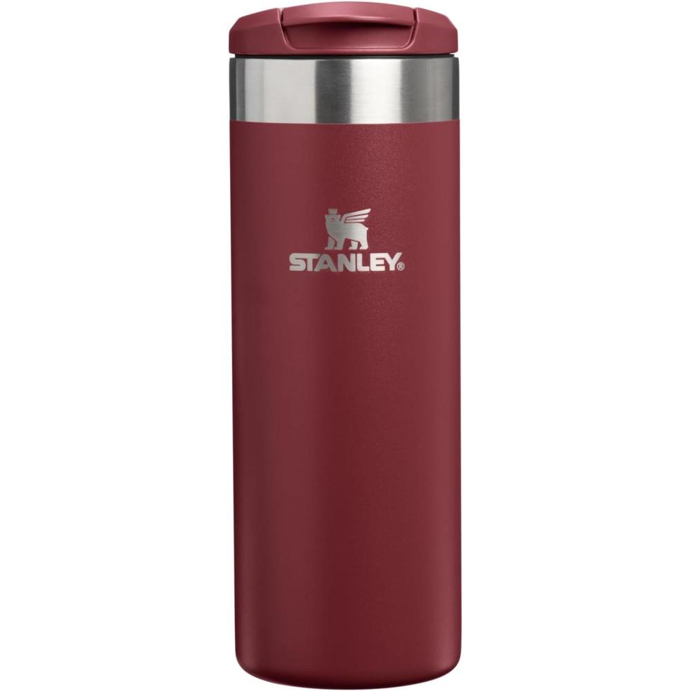 imageStanley AeroLight Transit Bottle 16 oz Locking Drink Through Lid Leak Resistant Water Bottle or Coffee Travel Mug Lightweight Insulated Stainless Steel BPAFree Rose QuartzCranberry