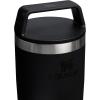 STANLEY Cafe To Go Travel Mug 16 oz | Leakproof Two-Part Drink Through Lid | Tumbler Cup for Coffee, Tea and Drinks | Insulated Stainless Steel Coffee Mug | BPA-Free | Cream Gloss(Black 2.0)