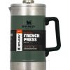 STANLEY Classic Stay-Hot French Press Coffee Maker 48 oz | 5 Minute Brew, 4 Hours Hot | Mesh Filter for Coffee Grounds | Insulated Stainless Steel French Press | BPA-Free | Rose Quartz(Hammertone Green)