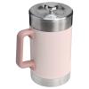 STANLEY Classic Stay-Hot French Press Coffee Maker 48 oz | 5 Minute Brew, 4 Hours Hot | Mesh Filter for Coffee Grounds | Insulated Stainless Steel French Press | BPA-Free | Rose Quartz(Rose Quartz)