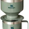 STANLEY Perfect Brew Pour Over Set | 12 oz Camp Mug with Lid Included | Drip Coffee Maker with Reusable Filter | Insulated Stainless Steel | BPA-Free | Black 2.0(Hammertone Green)