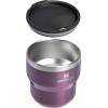 STANLEY Stay-Hot Stacking Camp Cup 10 oz | Press In Drink Through Lid | Cup for Coffee, Tea and Drinks | Insulated Stainless Steel Coffee Mug | BPA-Free(Wisteria Shine)