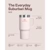 STANLEY The Everyday Suburban Mug | 16 oz | Drink Through Lid | Cup for Coffee, Tea and Drinks | Insulated Stainless Steel Coffee Mug | BPA-Free | Rose Quartz(Black 2.0)