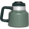 STANLEY Tough-To-Tip Admiral’s Mug 20 oz | Twist-on Flip Open Lid | Wide Body with Non-Skid Rubber Base | Insulated Stainless Steel Coffee Cup | BPA-Free(Hammertone Green)