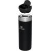 Stanley AeroLight Transit Bottle 16 oz | Locking Drink Through Lid | Leak Resistant Water Bottle or Coffee Travel Mug | Lightweight Insulated Stainless Steel | BPA-Free | Rose Quartz(Black Glimmer)