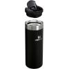 Stanley AeroLight Transit Bottle 16 oz | Locking Drink Through Lid | Leak Resistant Water Bottle or Coffee Travel Mug | Lightweight Insulated Stainless Steel | BPA-Free | Rose Quartz(Black)
