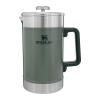 STANLEY Classic Stay-Hot French Press Coffee Maker 48 oz | 5 Minute Brew, 4 Hours Hot | Mesh Filter for Coffee Grounds | Insulated Stainless Steel French Press | BPA-Free | Rose Quartz(Hammertone Green)