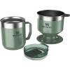 STANLEY Perfect Brew Pour Over Set | 12 oz Camp Mug with Lid Included | Drip Coffee Maker with Reusable Filter | Insulated Stainless Steel | BPA-Free | Black 2.0(Green Hammertone)