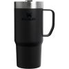 STANLEY The Everyday Suburban Mug | 16 oz | Drink Through Lid | Cup for Coffee, Tea and Drinks | Insulated Stainless Steel Coffee Mug | BPA-Free | Rose Quartz(Black 2.0)