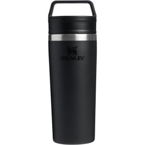 STANLEY Cafe To Go Travel Mug 16 oz | Leakproof Two-Part Drink Through Lid | Tumbler Cup for Coffee, Tea and Drinks | Insulated Stainless Steel Coffee Mug | BPA-Free | Cream Gloss(Black 2.0)