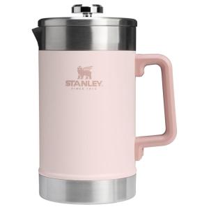 STANLEY Classic Stay-Hot French Press Coffee Maker 48 oz | 5 Minute Brew, 4 Hours Hot | Mesh Filter for Coffee Grounds | Insulated Stainless Steel French Press | BPA-Free | Rose Quartz(Rose Quartz)