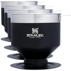 STANLEY Perfect Brew Pour Over | Manual Single Cup Coffee Maker | Drip Coffee Maker with Reusable Filter | Easy Clean Stainless Steel | BPA-Free | Hammertone Green(Matte Black)