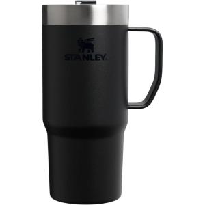 STANLEY The Everyday Suburban Mug | 16 oz | Drink Through Lid | Cup for Coffee, Tea and Drinks | Insulated Stainless Steel Coffee Mug | BPA-Free | Rose Quartz(Black 2.0)