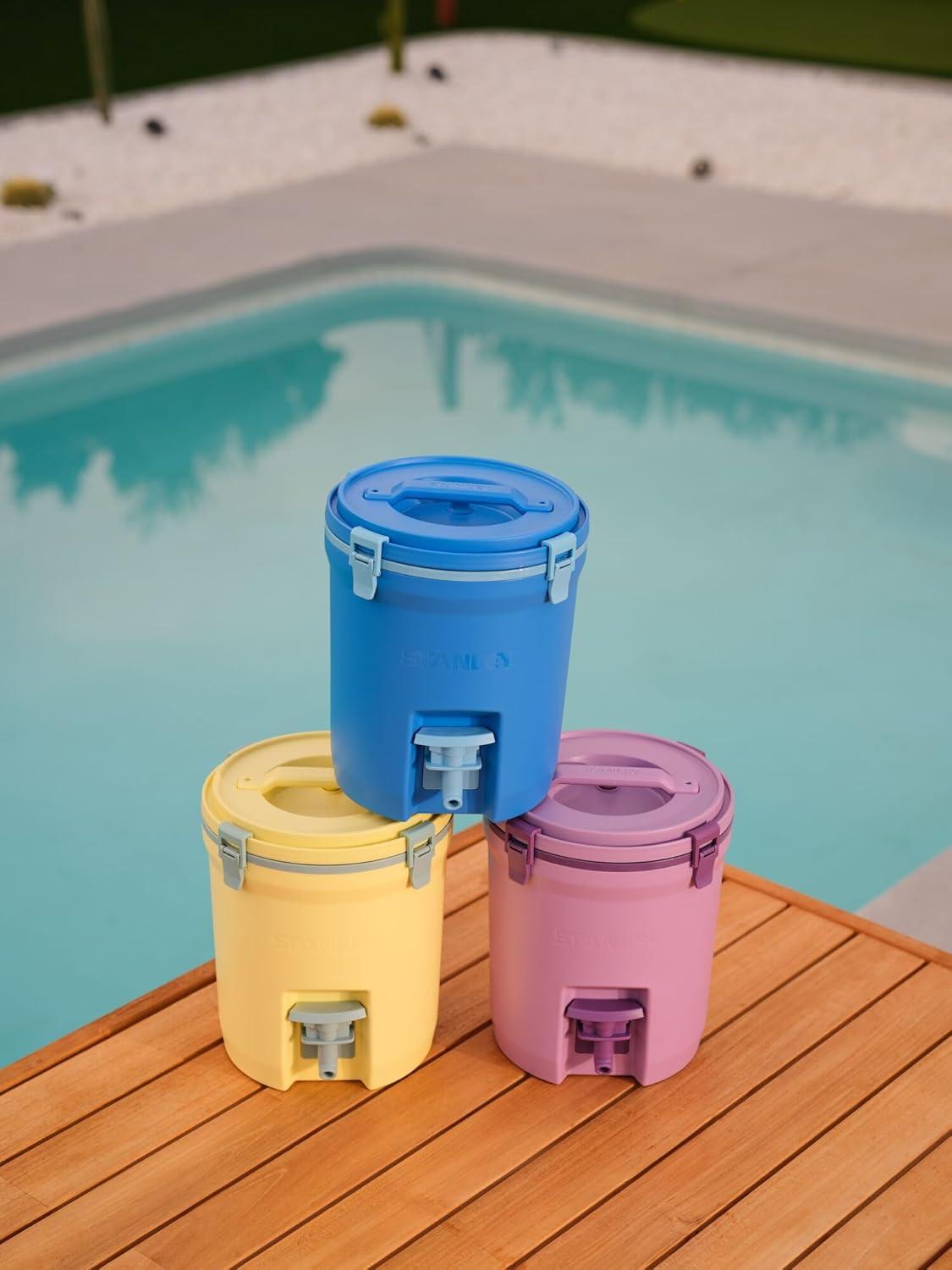 imageSTANLEY Adventure Fast Flow Water Jug 2 Gallon Leakproof Ice Water Dispenser Insulated Beverage Cooler Easy Pour Spigot and Latched Foam Lid BPAFreeLilac