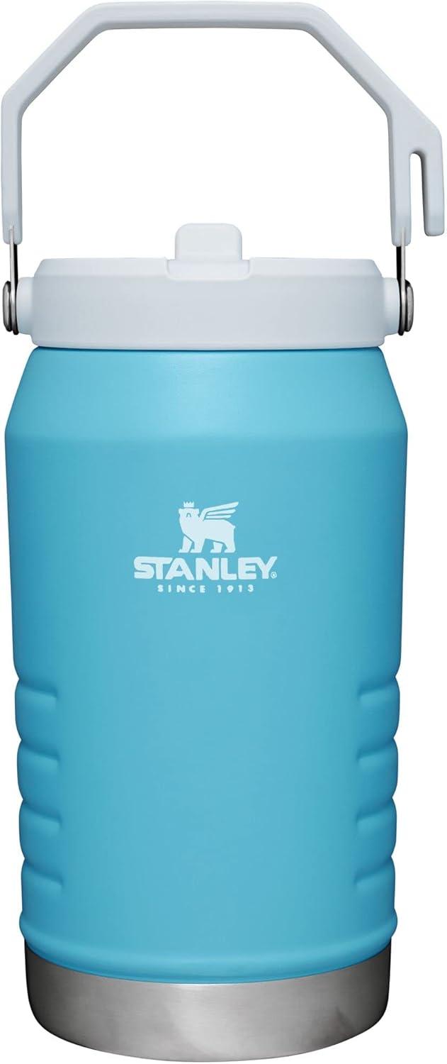 imageSTANLEY IceFlow 20 Flip Straw Jug with Handle 40 oz Twist On Lid and Flip Up Straw Leakproof for Travel and Sports Insulated Stainless Steel BPAFree Black 20Pool