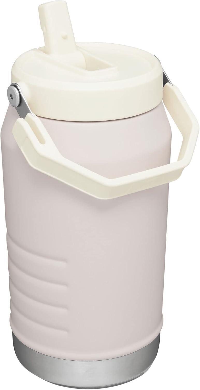 imageSTANLEY IceFlow 20 Flip Straw Jug with Handle 40 oz Twist On Lid and Flip Up Straw Leakproof for Travel and Sports Insulated Stainless Steel BPAFree Black 20Rose Quartz