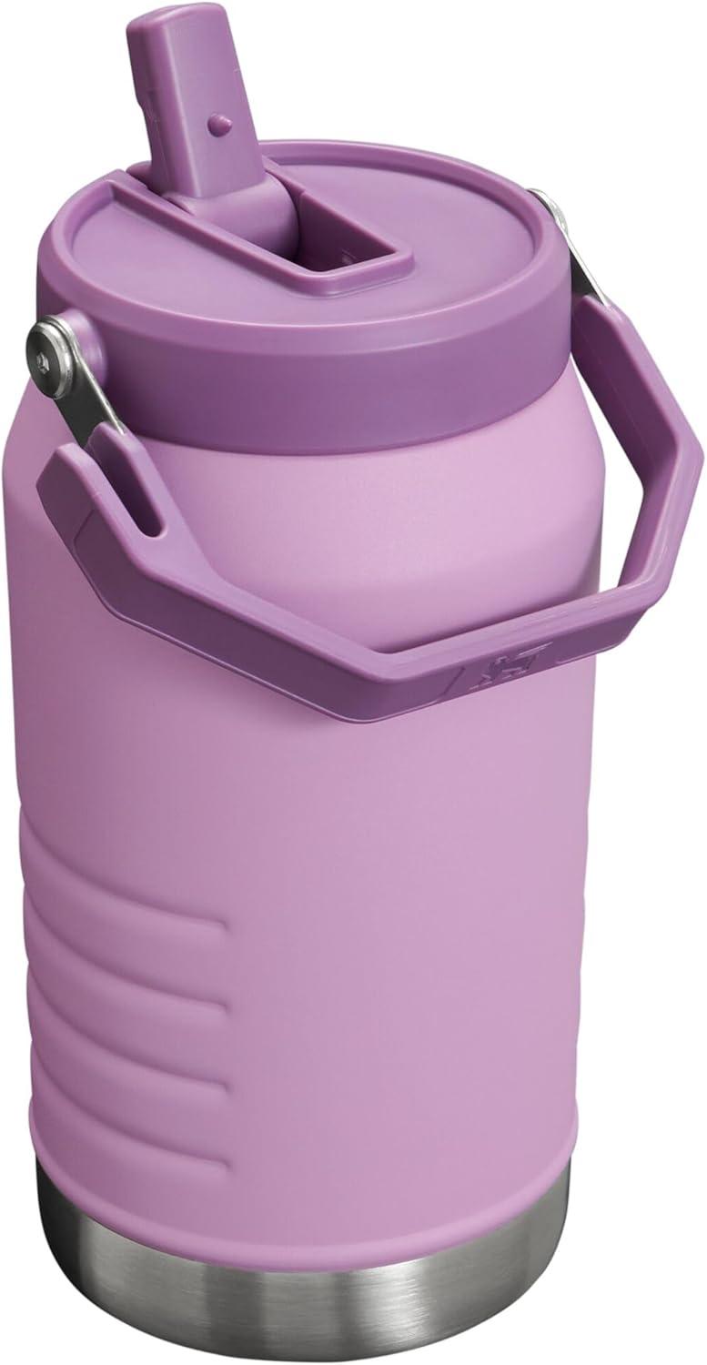imageSTANLEY IceFlow 20 Flip Straw Jug with Handle 40 oz Twist On Lid and Flip Up Straw Leakproof for Travel and Sports Insulated Stainless Steel BPAFree Black 20Lilac