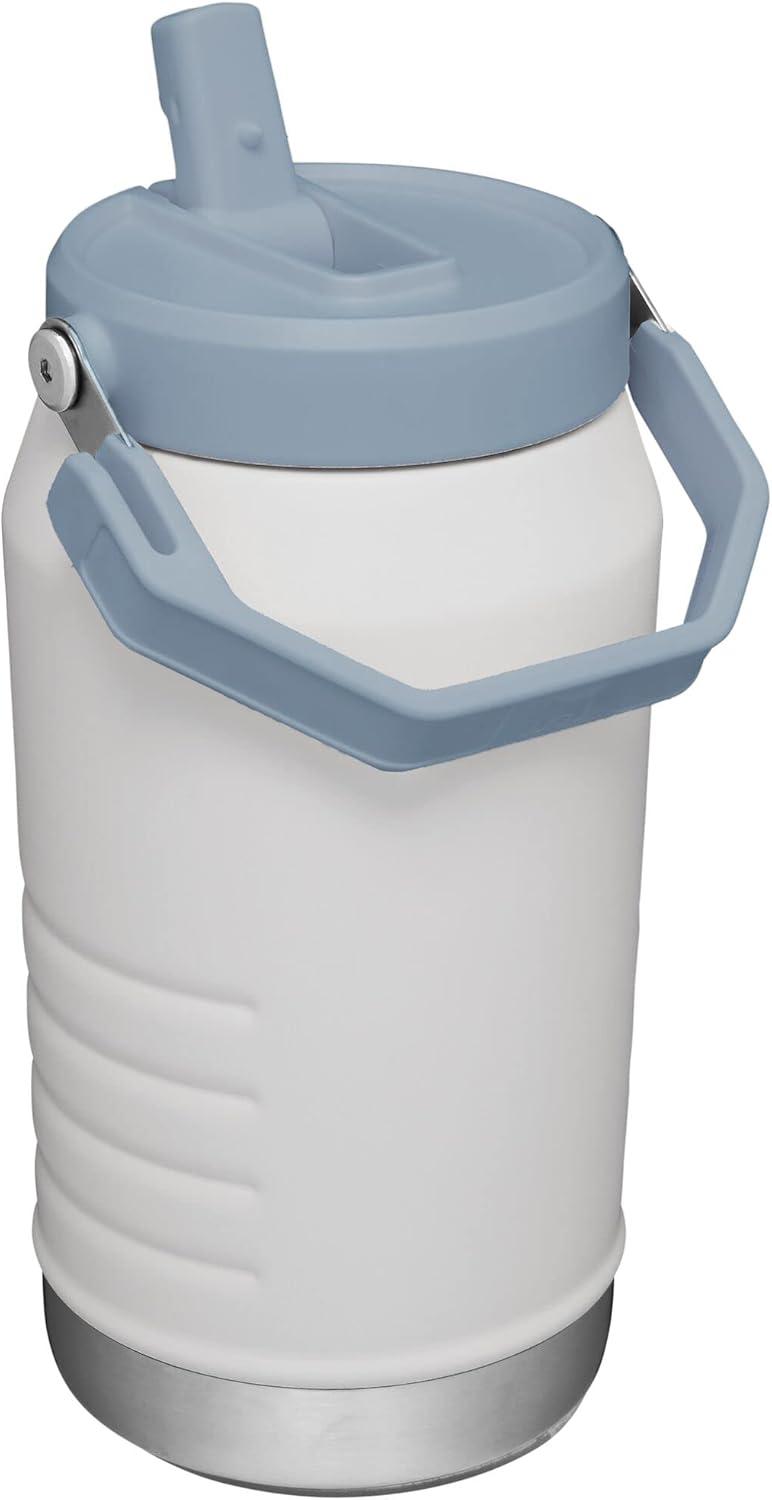 imageSTANLEY IceFlow 20 Flip Straw Jug with Handle 40 oz Twist On Lid and Flip Up Straw Leakproof for Travel and Sports Insulated Stainless Steel BPAFree Black 20Fog