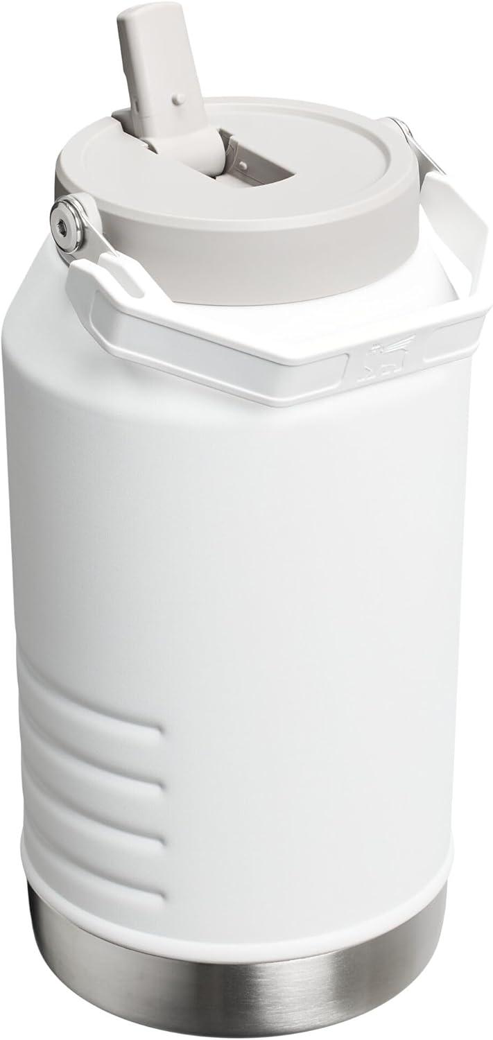 imageSTANLEY IceFlow 20 Flip Straw Jug with Handle 40 oz Twist On Lid and Flip Up Straw Leakproof for Travel and Sports Insulated Stainless Steel BPAFree Black 20Frost