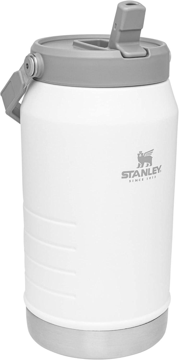 imageSTANLEY IceFlow 20 Flip Straw Jug with Handle 40 oz Twist On Lid and Flip Up Straw Leakproof for Travel and Sports Insulated Stainless Steel BPAFree Black 20Polar