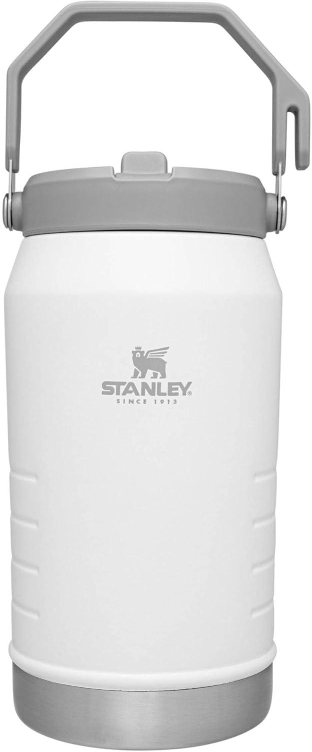 imageSTANLEY IceFlow 20 Flip Straw Jug with Handle 40 oz Twist On Lid and Flip Up Straw Leakproof for Travel and Sports Insulated Stainless Steel BPAFree Black 20Polar