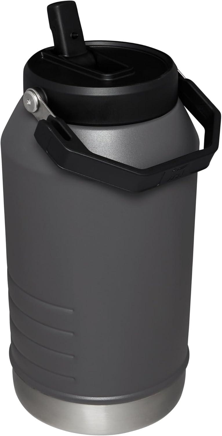 imageSTANLEY IceFlow 20 Flip Straw Jug with Handle 40 oz Twist On Lid and Flip Up Straw Leakproof for Travel and Sports Insulated Stainless Steel BPAFree Black 20Charcoal