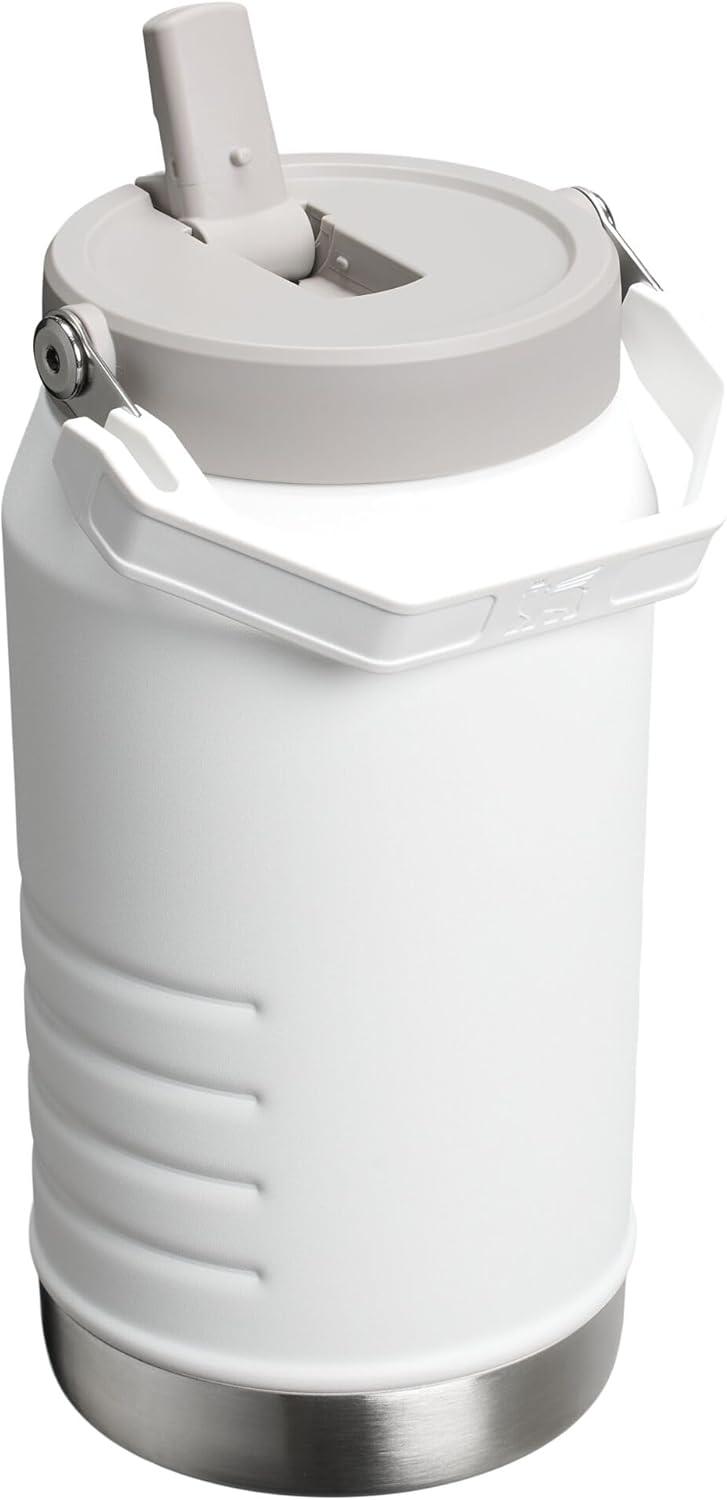 imageSTANLEY IceFlow 20 Flip Straw Jug with Handle 40 oz Twist On Lid and Flip Up Straw Leakproof for Travel and Sports Insulated Stainless Steel BPAFree Black 20Frost