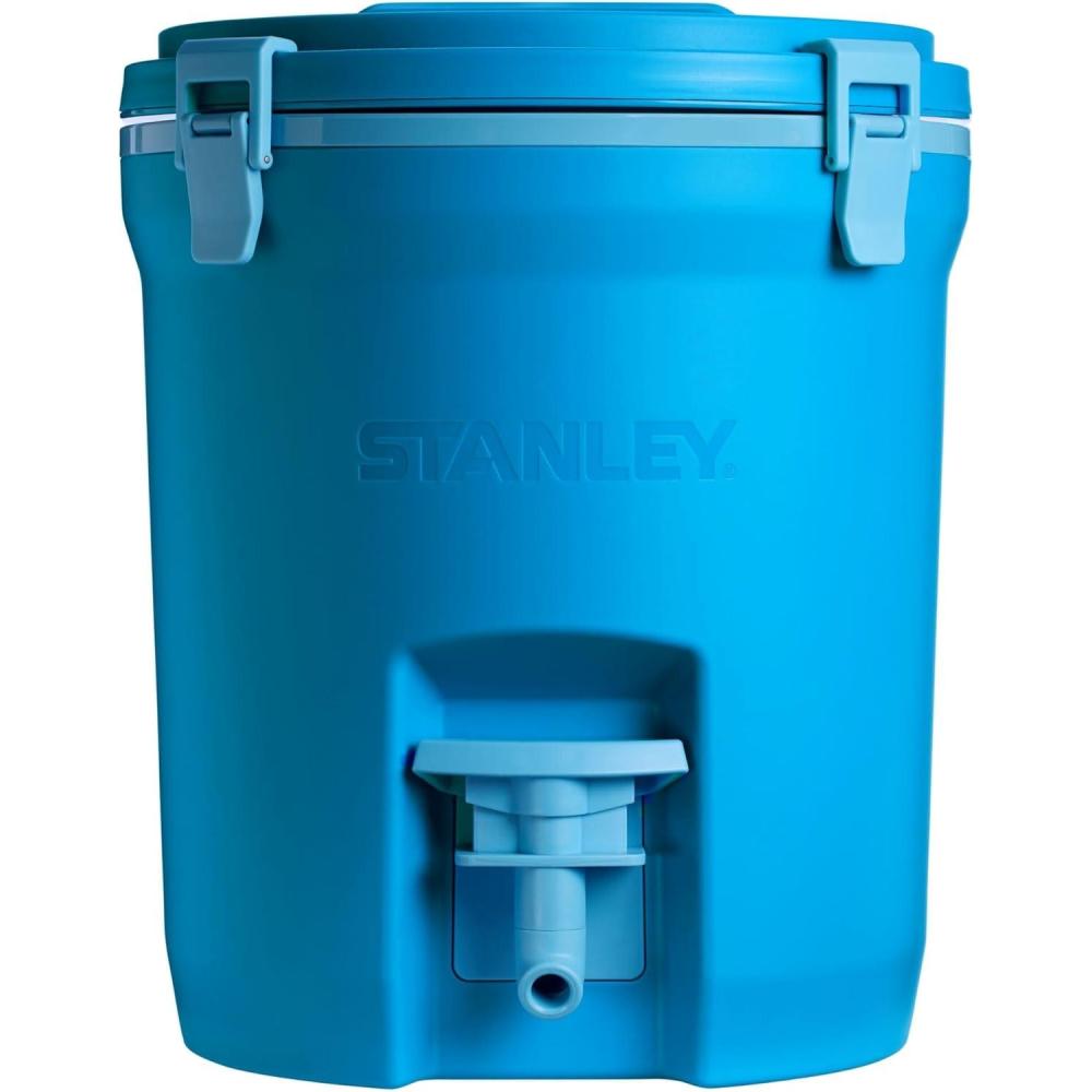 imageSTANLEY Adventure Fast Flow Water Jug 2 Gallon Leakproof Ice Water Dispenser Insulated Beverage Cooler Easy Pour Spigot and Latched Foam Lid BPAFreeAzure